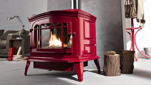 INVICTA Bradford Döküm Odun Sobası Kırmızı - Görsel 2