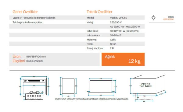 60 cm 3 Boyutlu Elektrikli Şömine (Isılı, Ses Efektli) - Görsel 5