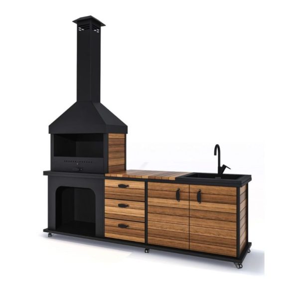 Mutfaklı Fırınsız Barbekü (2.4 Metre)