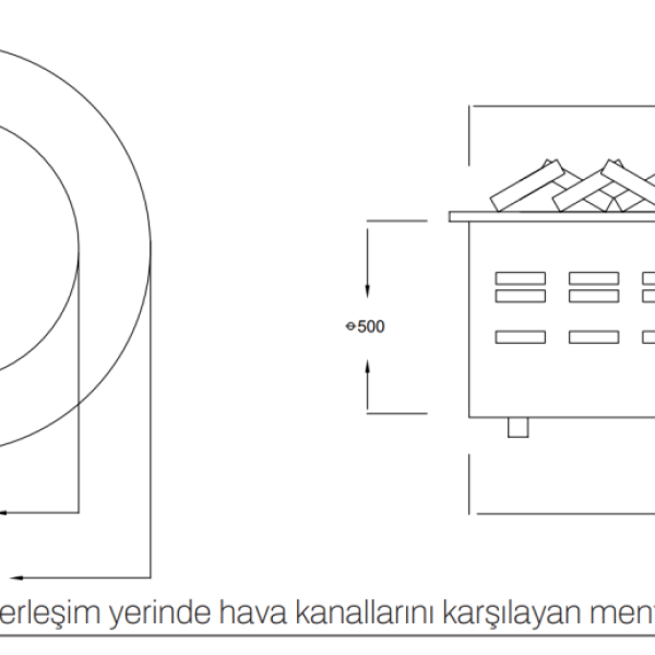Vasko V 55 cm Kabinli 3 Boyutlu Elektrikli Şömine (Isılı, Ses Efektli)